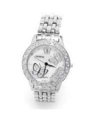 Bling Jewelry Geneva Stainless Steel Classic Butterfly Fashion Watch