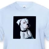 White Boxer Uncropped Ears - Light Blue Infant Lap-Shoulder Tee (24M)