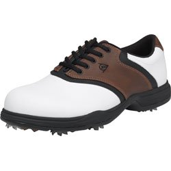 Dunlop Men’s Basic Saddle White/Brown Golf Shoes Picture
