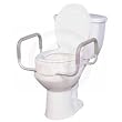 Elongated Toilet Seat Rizer with Removable Arms