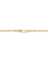 Black Hills Gold Heart Ankle Bracelet