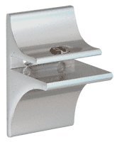 CRL Chrome Anodized Aluminum Display Glass Shelf Bracket for 1/4 Glass