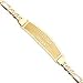 14K Cleveland Browns Large Sanded Id Figaro Bracelet