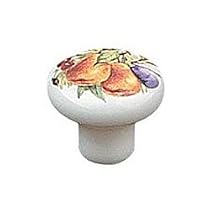 31mm Dia Painted Ceramic Knob - Pear & Prune