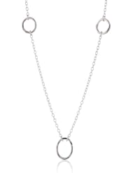 Bronze Smoky Quartz Station Necklace, 51.18"
