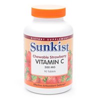 Sunkist Vitamin C 500mg Chewable Tablets, Strawberry
