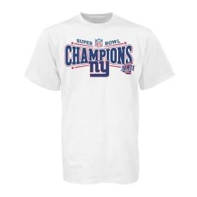 New York Giants White Super Bowl XLII Champions Determination Locker Room T-shirt