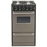 Summit Professional TNM11027BFRWY 20 inch Gas Range, 4 Sealed Burners, Slide In Look, Stainless St