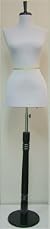 Female Mannequin Dress & Slacks Form Stand White/black