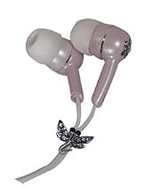 Sentry White Enamel Flower Jewel Headphones