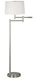 Kenroy Home 20941BS Theta Swing Arm Floor Lamp, Brushed Steel