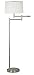 Kenroy Home 20941BS Theta Swing Arm Floor Lamp, Brushed Steel