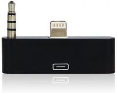 Etang Truwire 30 Pin to 8 Pin Charge & Sync Cable Audio Supported Adapter 8-pin/3.5mm to 30-pin Iphone 5, Ipod Touch, Ipod Nano By HTG - (Black)
