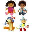 Ty Beanie Baby Set of 4 Beanie Babies (Dora, Diego, Boots and Swiper)