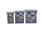 Click-Clack Grey Rectangular Container Set 3-pc.
