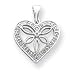 14k White Gold Diamond Heart Pendant