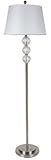 Modern Silver with Glass Crystal Ball Floor Lamp