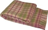 Lifestyle Pure New Wool Throw with Blanket Stitch Edging - Cottage Pink
