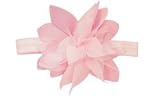 Baby Flower Headband for Infant, Baby, Toddler. Chiffon Flower. (Light Pink)