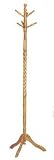 Coat Hat Rack Stand Twist Style Oak Finish