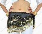 Produkt-Bild: Bauchtanz Bellydance M&uuml;nzg&uuml;rtel H&uuml;ftg&uuml;rtel Strandg&uuml;tel Tanztuch in Schwarz