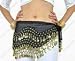 Bauchtanz Bellydance Münzgürtel Hüftgürtel Strandgütel Tanztuch in Schwarz