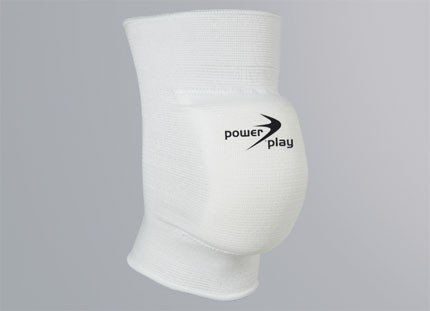 Torwartknieschuetzer, weiss, Polyester,