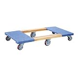 Six-Wheel Carpeted End Wood Deck Movers Dolly 48x24 Six-Wheel Carpeted End Wood Deck Movers Dolly 48x24