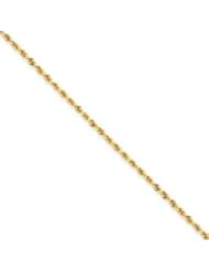 14k Gold 1.75mm Handmade Regular Rope Chain 10 Inches