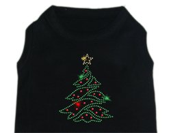 Christmas Tree Rhinestone Holiday Dog Shirt Size 3XL