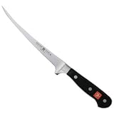 Fillet Knife with Black Leather Sheath