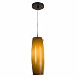 Checkolite Carmel Art Glass Vase Pendant ~ Lightaccents