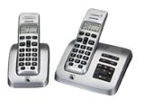 Audioline Wave 182e Schnurloses DECT-Telefon  Eco Mode Energiesparmodus, Anrufbeantworter silber