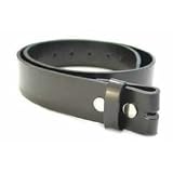 MENS/WOMENS BLACK LEATHER BELT FOR BUCKLES