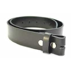 MENS/WOMENS BLACK LEATHER BELT FOR BUCKLES