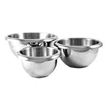 CIA Masters Collection Stainless Steel 3 Pc Mixing Bowl Set
