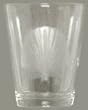 Individually Hand Etched Scallop Shell Rocks Glass 4.5"H Set / 4