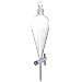 American Educational Bomex Glass Conical Separatory Funnel, with PTFE Stopcock, 250mm Capacity