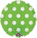 Lime Green Polka Dot 18 Inch Mylar Balloon