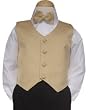 Champagne Vest and Bowtie - Includes Black Trousers and White Tuxedo Shirt