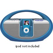 iLive IBR2807DPBU Portable Docking System w/ AM/FM Radio (Blue)