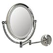 Zadro Elegant Oval Lighted Wall TOUCH Satin Nickel Mirror 1X 8X with TOUCH Base