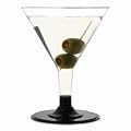 Disposable Martini Glasses Black 5.3oz / 150ml / 15cl - Sleeve of 12 | Plastic Martini Glasses, Disposable Plastic Cocktail Glasses