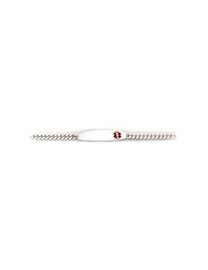 Sterling Silver Medical Alert ID Curb Chain Bracelet - Length 7 Inch