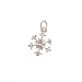 Sterling Silver Delicate Snowflake Charm Christmas Winter 13.5mm