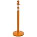 Mr. Chain 96478 Polyethylene Traffic Control Stanchion with Dot Strips, 2-1/2" Diameter x 40" Height, Orange