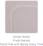 SwaddleDesigns Swaddle Designs Pastel Pink w/White Trim Swaddling Swaddler Blanket