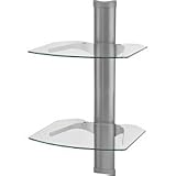 Omnimount Tria 2 P 2-Shelf Wall Furniture (Platinum/Clear)