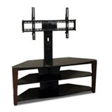 TechCraft 44 Wide 3-Way Walnut Stand