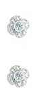 JHB International Inc Shiny Flower Rhinestone Glass Button - 3 8-Inch 2-Per Card